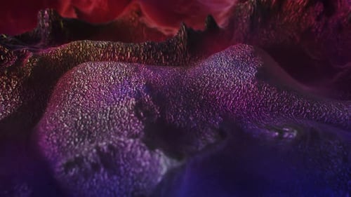 Fond fluide violet abstrait. Animation en boucle transparente avec rendu 3D