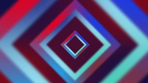 Abstract Geometric Square Tunnel Loop Background