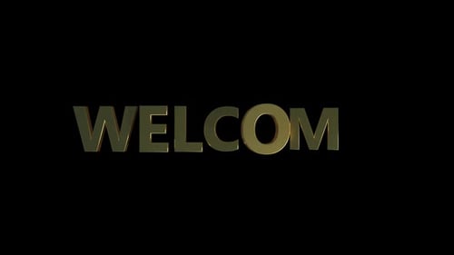 Smooth 3D Gold Welcome Text Reveal