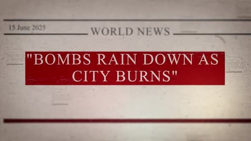 Bombs Rain Down As City Burns Newspaper Style Headline Titles