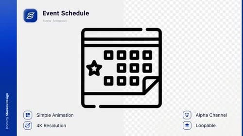 Animation Event Schedule Icon