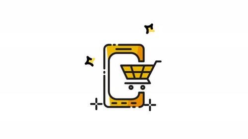 Phone showing shopping cart