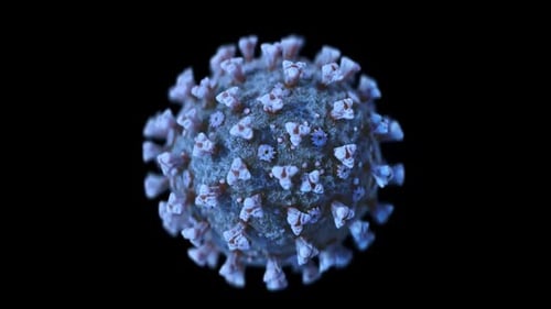 Rotating 3D Render of a Virus Particle