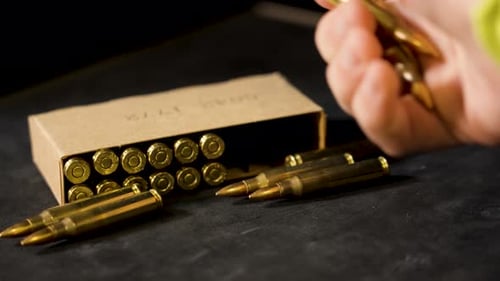 Box of Bullets on a Tabletop