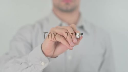 Tax Time, Schreiben auf transparentem Bildschirm