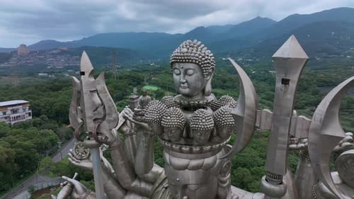 Thousand Hands Guanshiyin Bodhisattva In Taiwan, Close Up