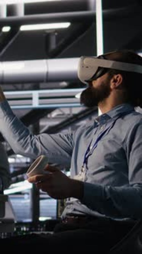 Vertical Video Data Center Developer Using Virtual Reality Technology for AI LLM Visualization