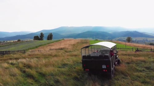 Aerial Video Shooting in Nature Among Mountains Rivers and Green Forests