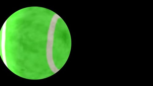 3D Tennis Ball Rotating Animation Alpha Channel