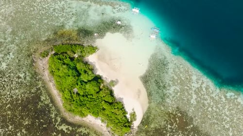 Islet with Beach in Coron Palawan Philippines
