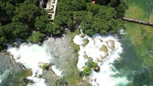 Over Krka Waterfalls