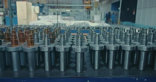 Finished Aviation Products Metal Products are on the Shelves of the Plant