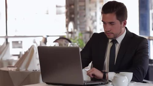 Business Lunch in a Restaurant