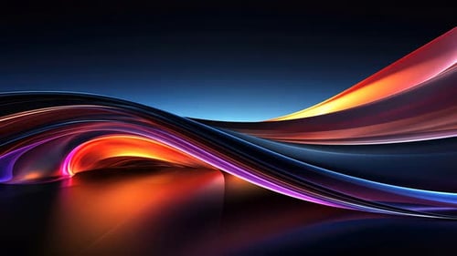 Abstract dynamic waves of vibrant color