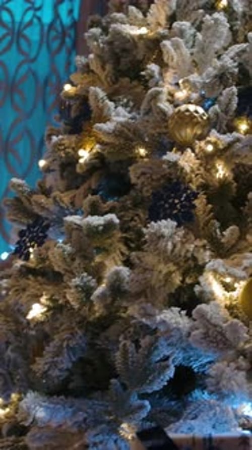 Festive Christmas Tree and Gifts in Cozy Home