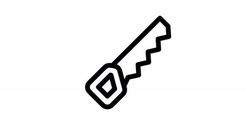 animación de iconos de línea de sierra