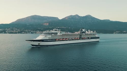 Cruise Ship in Montenegro Kotor Bay