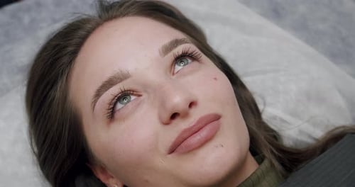 Woman Relaxing During Beauty Treatment Close Up