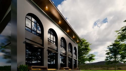 Modern Arch Building Exterior Design