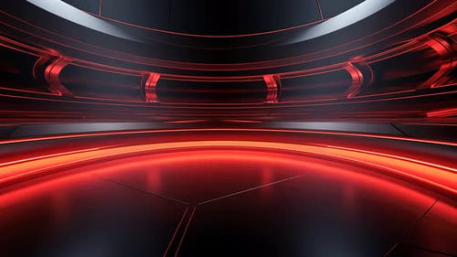 Futuristic Red Interior