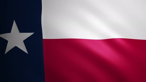 Realistic Waving Texas Flag Loop Animation
