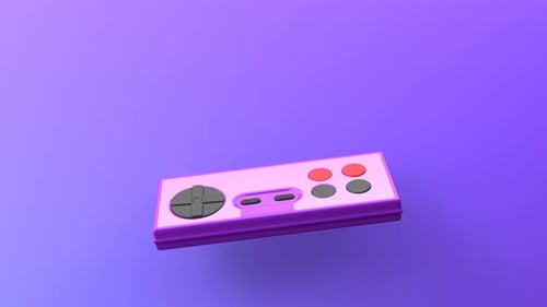 Concepto de Vídeo. Animación de gamepad. Gamepad retro
.