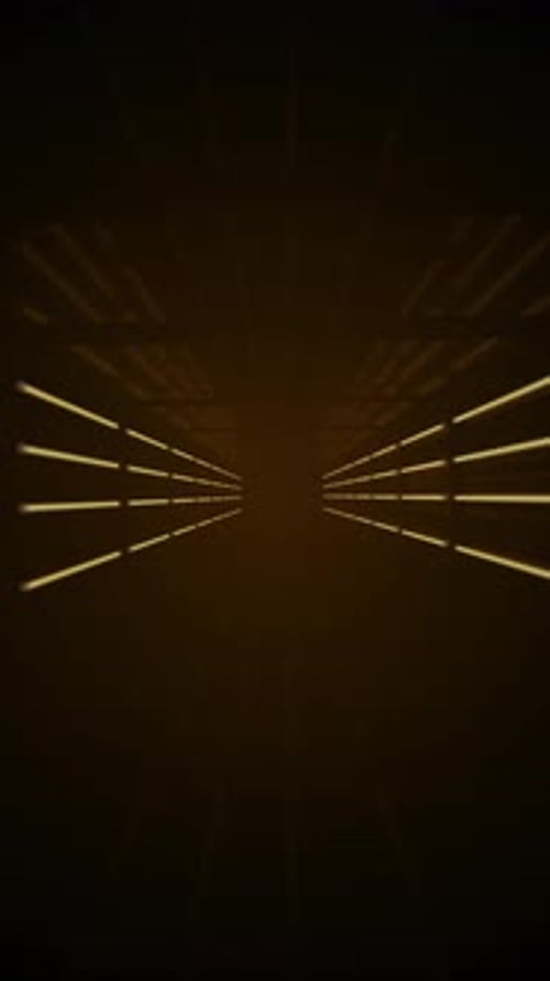 Abstract Neon Glowing Light Tunnel Vertical Loop