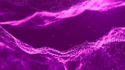 Abstract background grid.Data stream.Futuristic blue particle wave