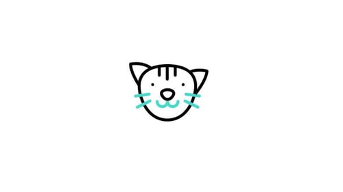 Animiertes Katzensymbol