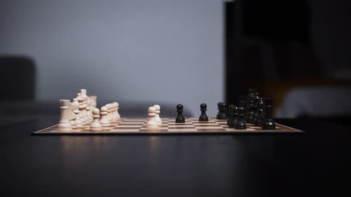 Chess Game in Progress between Two Players