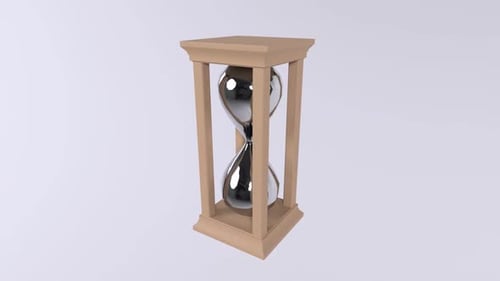 Sand Watch 3d object rotating loop