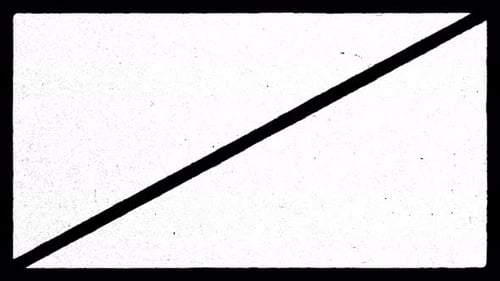 Collage Collection: Vintage screen effect with a black diagonal line in a loop