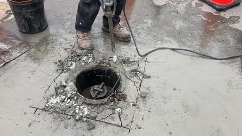 Efficient Concrete Removal at Service Station