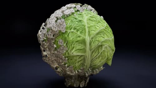 Realistic Mold Growth on Cabbage Time-Lapse