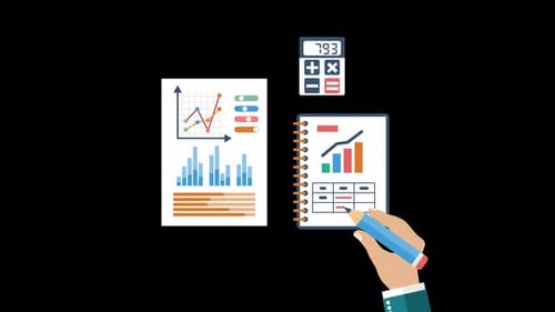 Flat Design Business Data Analysis Elements