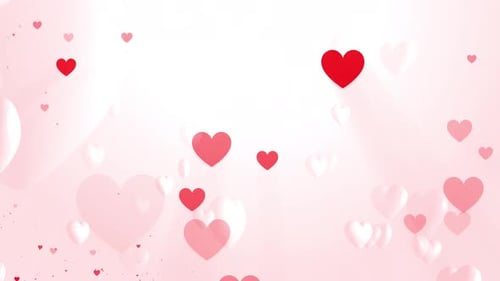 Valentines Hearts Background Loop