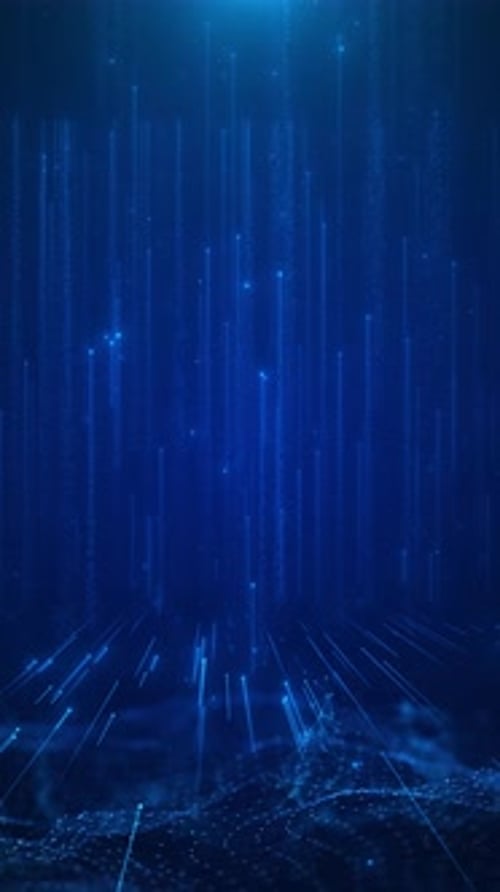 Concept de visualisation des mégadonnées, lignes luminescentes, contexte technologique abstrait. Données binaires numériques 3D