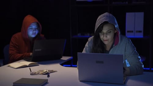 Hacker Programmer Hacking Server.