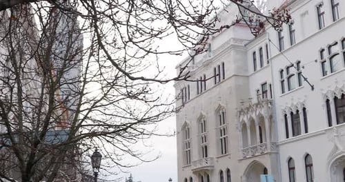 Architecture buildings in district of Buda, Budapest