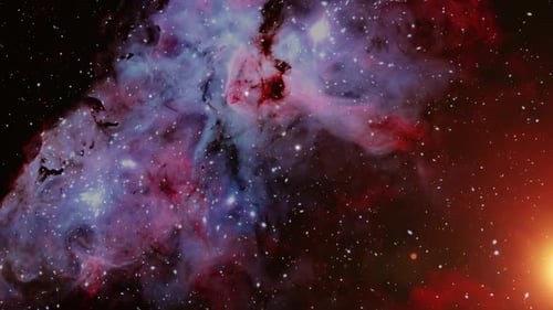 Moon Moving In The Universe background