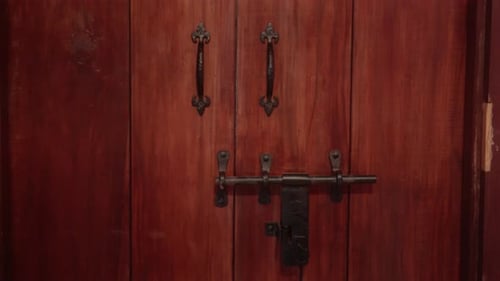 Close Up of a Rustic Wooden Door