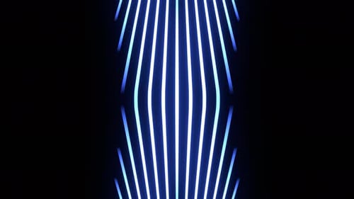 Lighting Blue Abstract Neon Vertical Lines Show Background Vj Loop