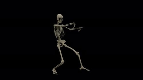 Langes Skeleton-Tanz-Loop mit Alpha-Kanal 7