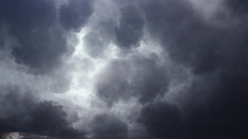 Dark Storm Clouds Churn in Ominous Sky