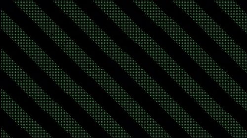 Abstract Spinning Black and Green Narrow Parallel Lines Isolated on a Black Background Seamless Loop