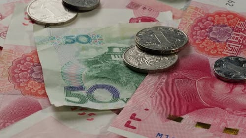 Detailed Close Up of 100 Yuan the Chinese Currency 100 Renminbi the Highest Denomination of China's