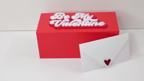 Valentine's Gift Box and Heart Envelope