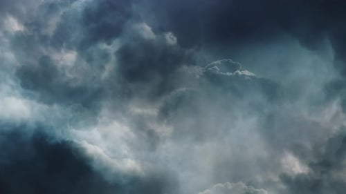 Dramatic Storm Clouds Moving Across the Dark Sky