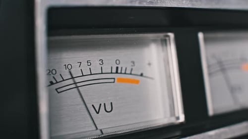 Vintage VU Meter Close Up