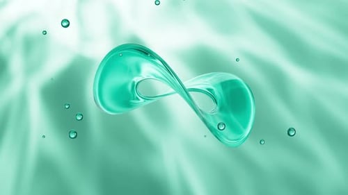 Abstract multi-layered glass curve background, 3d rendering.